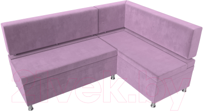 Уголок кухонный мягкий Лига Диванов Стайл правый / 114523 (микровельвет сиреневый)