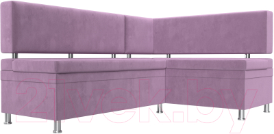 Уголок кухонный мягкий Лига Диванов Стайл правый / 114523 (микровельвет сиреневый)