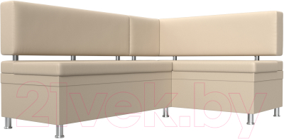 Уголок кухонный мягкий Лига Диванов Стайл правый / 114526 (экокожа бежевый)