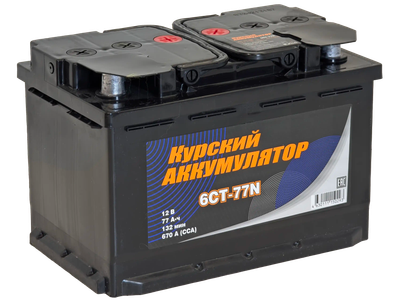 Автомобильный аккумулятор Курский Аккумулятор 6СТ-77NR R 670A - фото