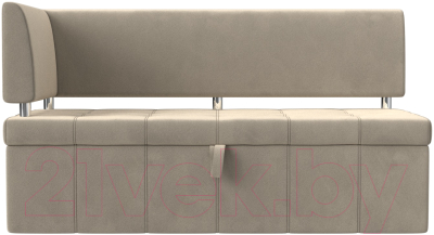 Уголок кухонный мягкий Лига Диванов Стоун левый / 115933L (микровельвет бежевый)