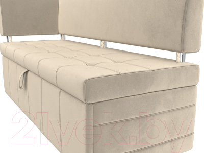 Уголок кухонный мягкий Лига Диванов Стоун левый / 115933L (микровельвет бежевый)