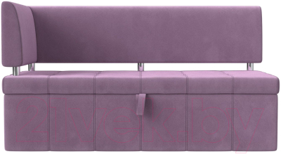 Уголок кухонный мягкий Лига Диванов Стоун левый / 115944L (микровельвет сиреневый)