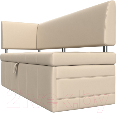 Уголок кухонный мягкий Лига Диванов Стоун левый / 115949L (экокожа бежевый)