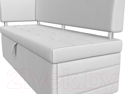 Уголок кухонный мягкий Лига Диванов Стоун левый / 115950L (экокожа белый)