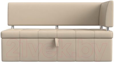 Уголок кухонный мягкий Лига Диванов Стоун правый / 115949 (экокожа бежевый)