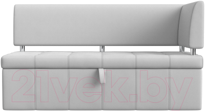 Уголок кухонный мягкий Лига Диванов Стоун правый / 115950 (экокожа белый)