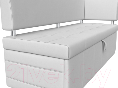 Уголок кухонный мягкий Лига Диванов Стоун правый / 115950 (экокожа белый)