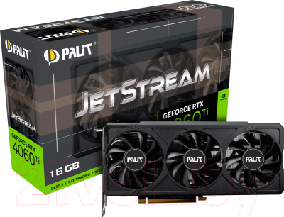 Видеокарта Palit GeForce RTX 4060 Ti JetStream 16GB (NE6406T019T1-1061J)