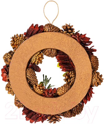 Венок Elan Gallery Красный бархат Круг / 450133