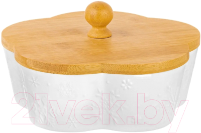 Емкость для хранения Elan Gallery Цветок Снежинки / 540537 - фото