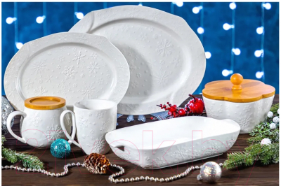 Емкость для хранения Elan Gallery Цветок Снежинки / 540537