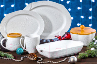 Кружка Elan Gallery Снежинки / 540583