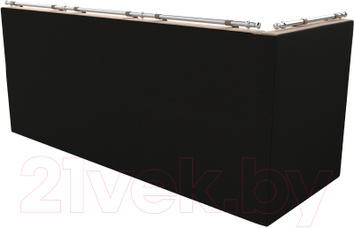 Уголок кухонный мягкий Лига Диванов Метро левый / 105030L (велюр бежевый/черный)