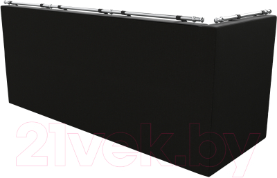 Уголок кухонный мягкий Лига Диванов Метро левый / 105032L (велюр серый/черный)