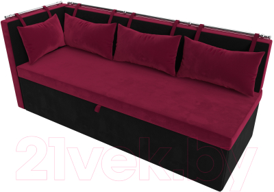 Уголок кухонный мягкий Лига Диванов Метро левый / 114083L (микровельвет желтый/коричневый)