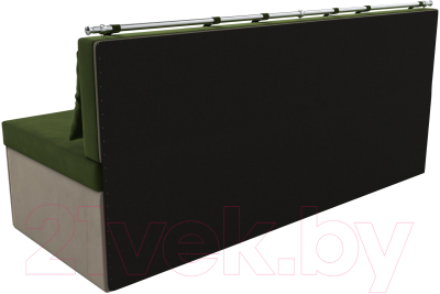 Скамья кухонная мягкая Лига Диванов Метро / 105005 (микровельвет зеленый/бежевый)