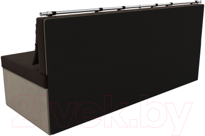 Скамья кухонная мягкая Лига Диванов Метро / 105006 (микровельвет коричневый/бежевый)