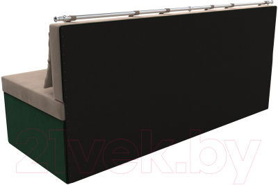 Скамья кухонная мягкая Лига Диванов Метро / 105008 (велюр бежевый/зеленый)