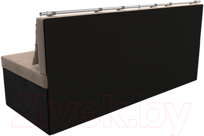 Скамья кухонная мягкая Лига Диванов Метро / 105012 (велюр бежевый/черный)