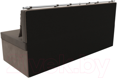 Скамья кухонная мягкая Лига Диванов Метро / 105013 (велюр коричневый/бежевый)