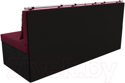 Скамья кухонная мягкая Лига Диванов Метро / 114106 (микровельвет бордовый/черный)