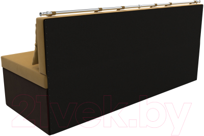 Скамья кухонная мягкая Лига Диванов Метро / 114107 (микровельвет желтый/коричневый)