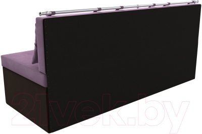 Скамья кухонная мягкая Лига Диванов Метро / 114109 (микровельвет сиреневый/коричневый)