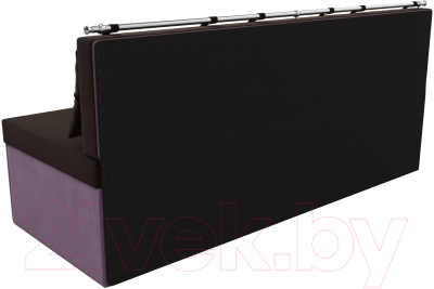 Скамья кухонная мягкая Лига Диванов Метро / 114112 (микровельвет коричневый/сиреневый)