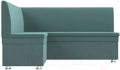 Уголок кухонный мягкий Лига Диванов Уют левый / 109625L (велюр бирюзовый)
