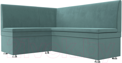 Уголок кухонный мягкий Лига Диванов Уют левый / 109625L (велюр бирюзовый)
