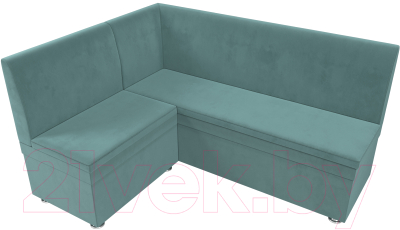 Уголок кухонный мягкий Лига Диванов Уют левый / 109625L (велюр бирюзовый)