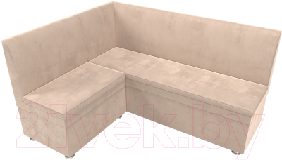 Уголок кухонный мягкий Лига Диванов Уют левый / 109626L (велюр бежевый)