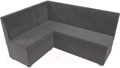 Уголок кухонный мягкий Лига Диванов Уют левый / 109627L (велюр серый)