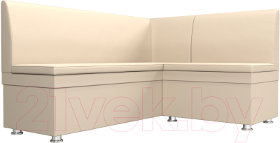 Уголок кухонный мягкий Лига Диванов Уют правый / 28383 (экокожа бежевый)