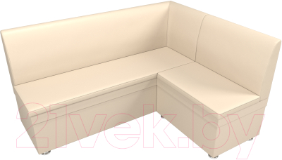 Уголок кухонный мягкий Лига Диванов Уют правый / 28383 (экокожа бежевый)