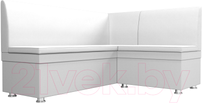 Уголок кухонный мягкий Лига Диванов Уют правый / 28384 (экокожа белый)