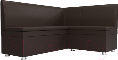 Уголок кухонный мягкий Лига Диванов Уют правый / 28385 (экокожа коричневый)