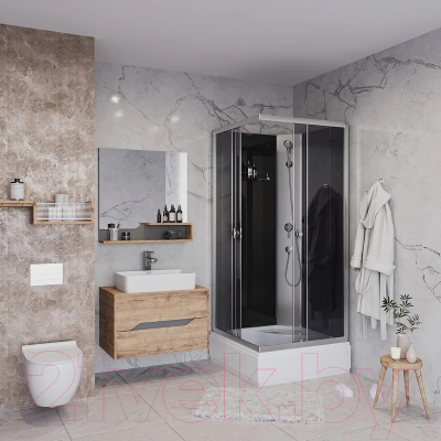 Душевая кабина Niagara Eco E90/26Q/TN/BK 90x90x195