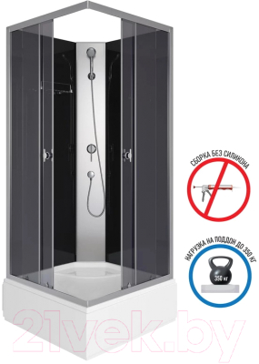 Душевая кабина Niagara Eco E90/26Q/TN/BK 90x90x195