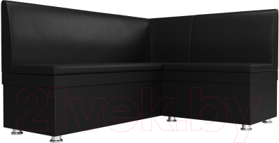 Уголок кухонный мягкий Лига Диванов Уют правый / 28387 (экокожа черный)