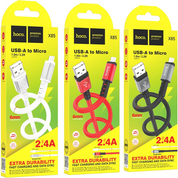 Кабель Hoco X85 Strength AM-microBM