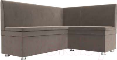 Уголок кухонный мягкий Лига Диванов Уют правый / 109624 (велюр коричневый)