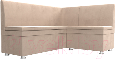 Уголок кухонный мягкий Лига Диванов Уют правый / 109626 (велюр бежевый)