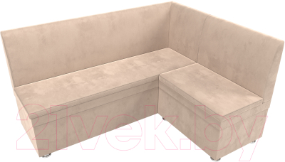 Уголок кухонный мягкий Лига Диванов Уют правый / 109626 (велюр бежевый)