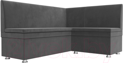 Уголок кухонный мягкий Лига Диванов Уют правый / 109627 (велюр серый)