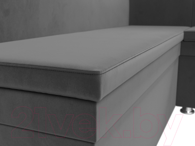 Уголок кухонный мягкий Лига Диванов Уют правый / 109627 (велюр серый)