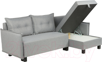 Диван угловой Mio Tesoro Туули (Malmo 90 Grey)