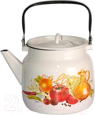 Чайник Лысьвенские эмали Итальянская кухня С-2713/4ЖмРч - фото