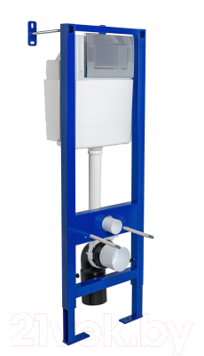 Унитаз подвесной с инсталляцией Damixa Jupiter DX77C1700SC + Berges АТОМ 410 040331 (с кнопкой)